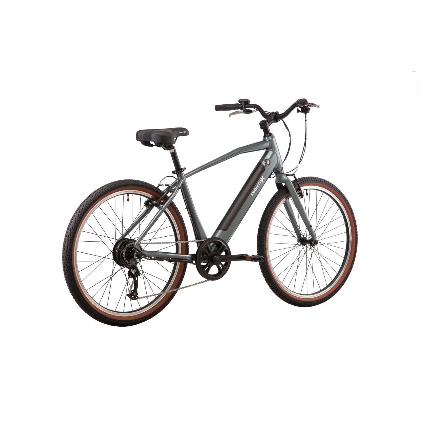 VelectriX Cruiser Electric Hybrid Bike Silver