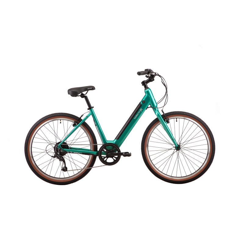 VelectriX Cruiser Step Through Electric Hybrid Bike Green