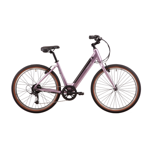 VelectriX Cruiser Step Through Electric Hybrid Bike Lilac