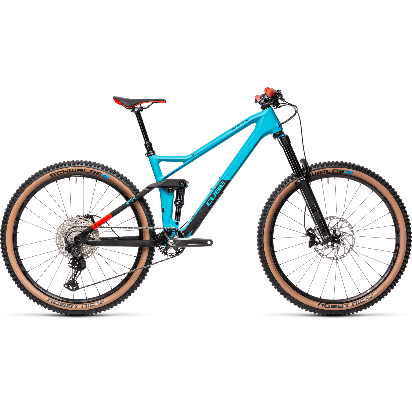 Cube Stereo 140 HPC Race 27.5 Mountain Bike Petrol/Red