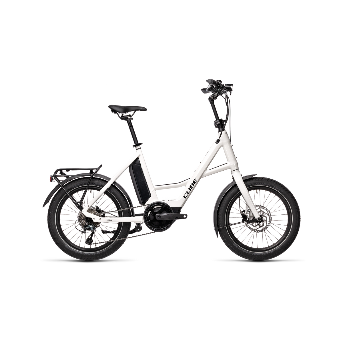 Cube Compact Hybrid Sport Electric Bike White/Black