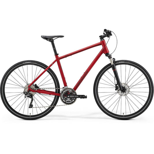Merida Crossway 500 Hybrid Bike Burgundy/Dark Red