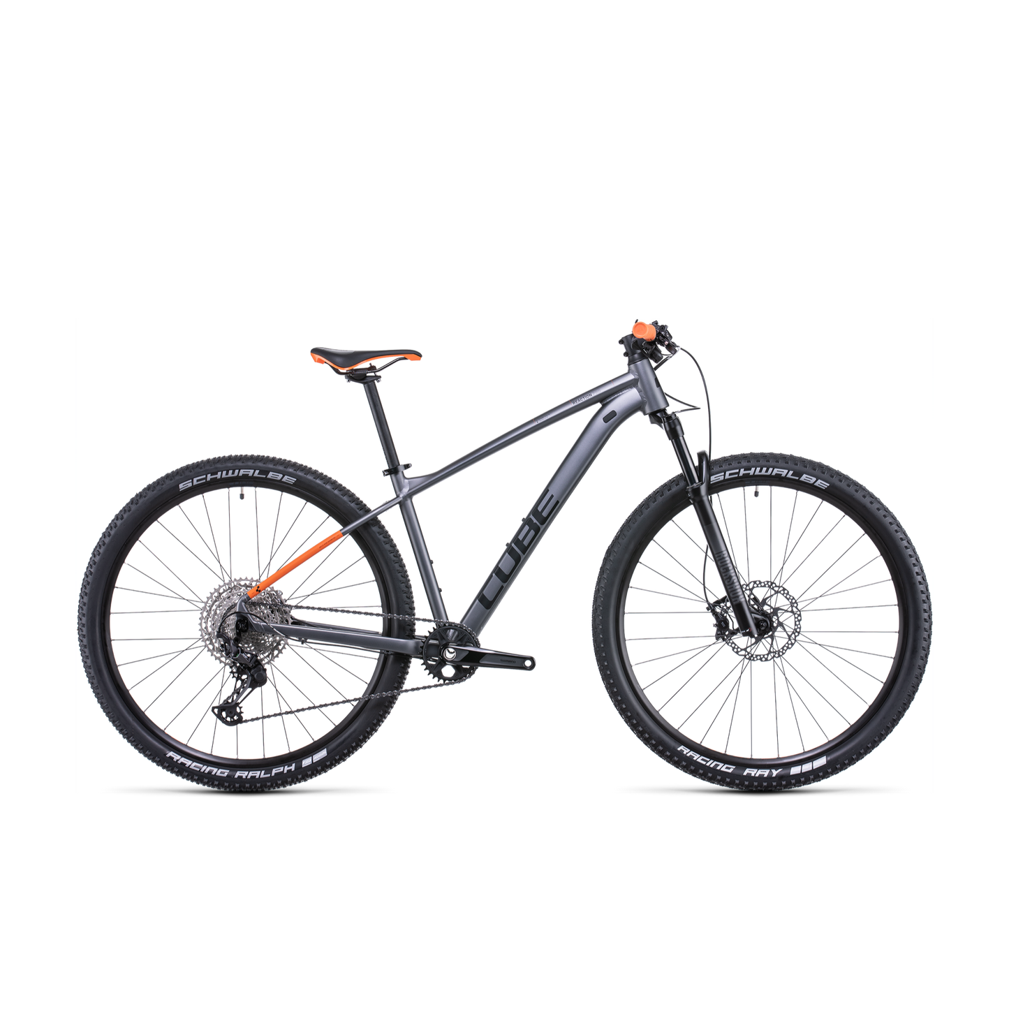 Cube Reaction Pro Hardtail Mountain Bike Grey Orange