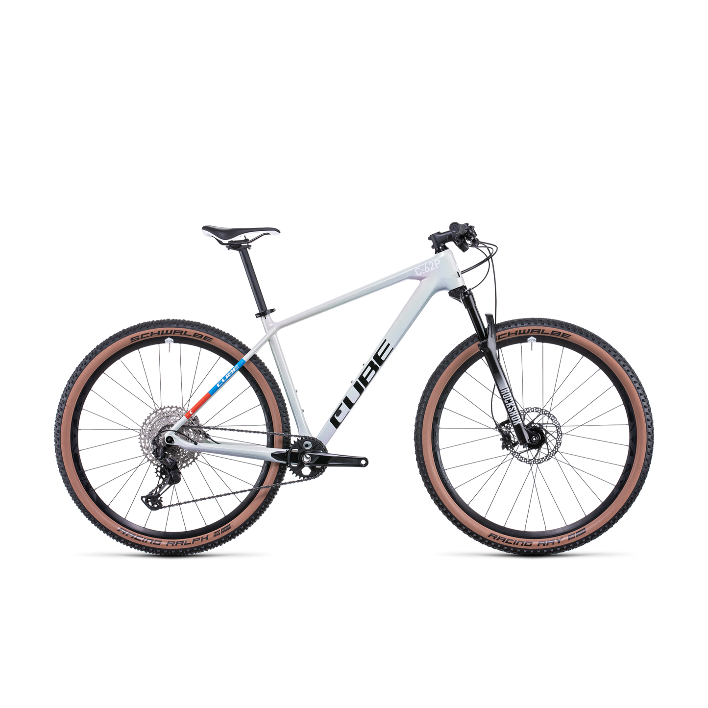 Cube Reaction C:62 Pro Hardtail Mountain Bike Prismagrey Blue Red
