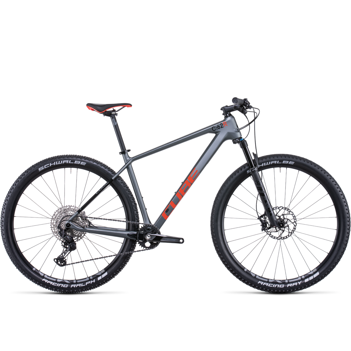 Cube Reaction C:62 Race Hardtail Mountain Bike Flashgrey Red