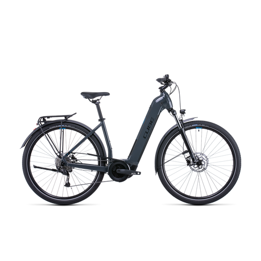 Cube Touring Hybrid ONE 400 EasyEntry Hybrid Bike Grey 'n' Blue