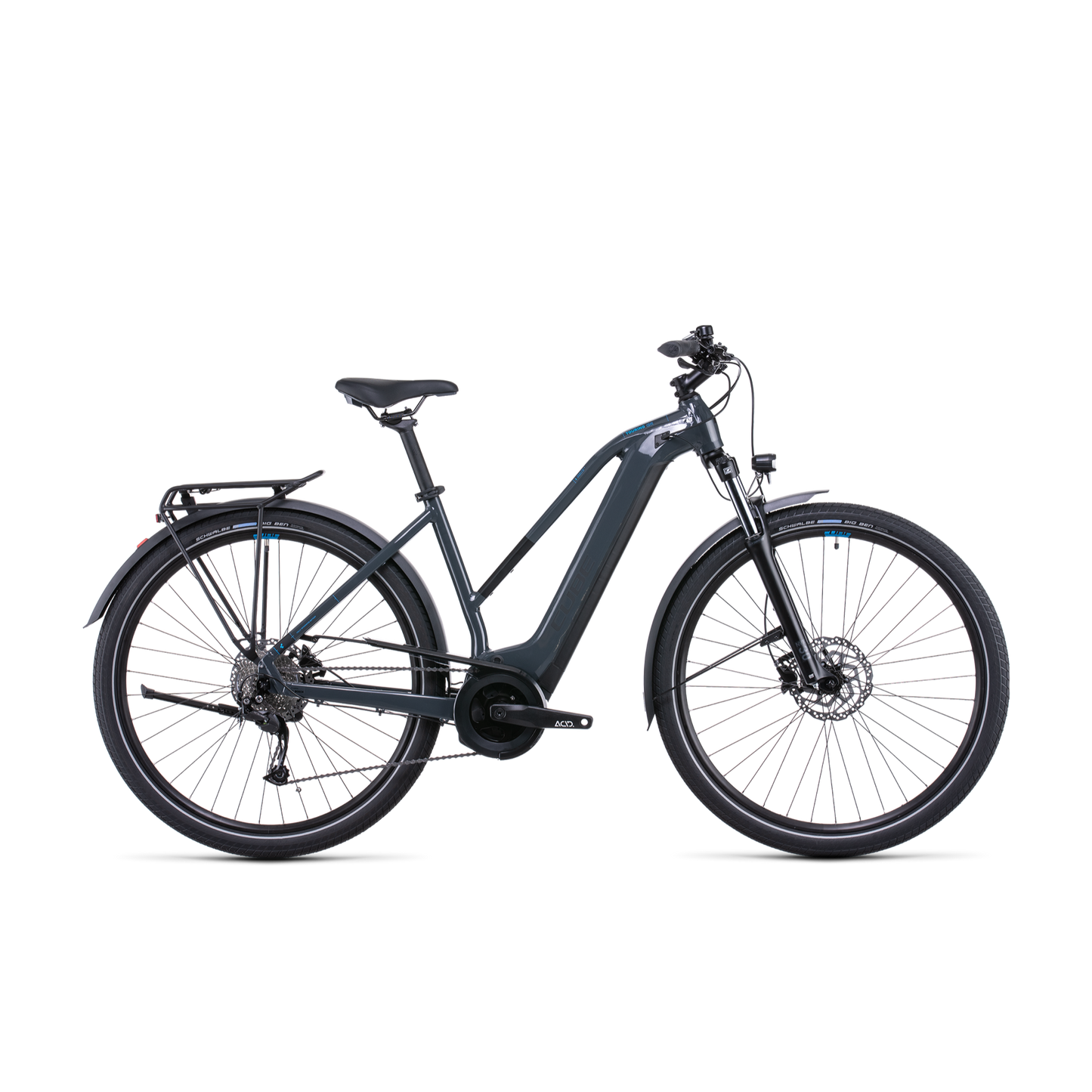 Cube Touring Hybrid ONE 400 Trapeze Hybrid Bike Grey 'n' Blue
