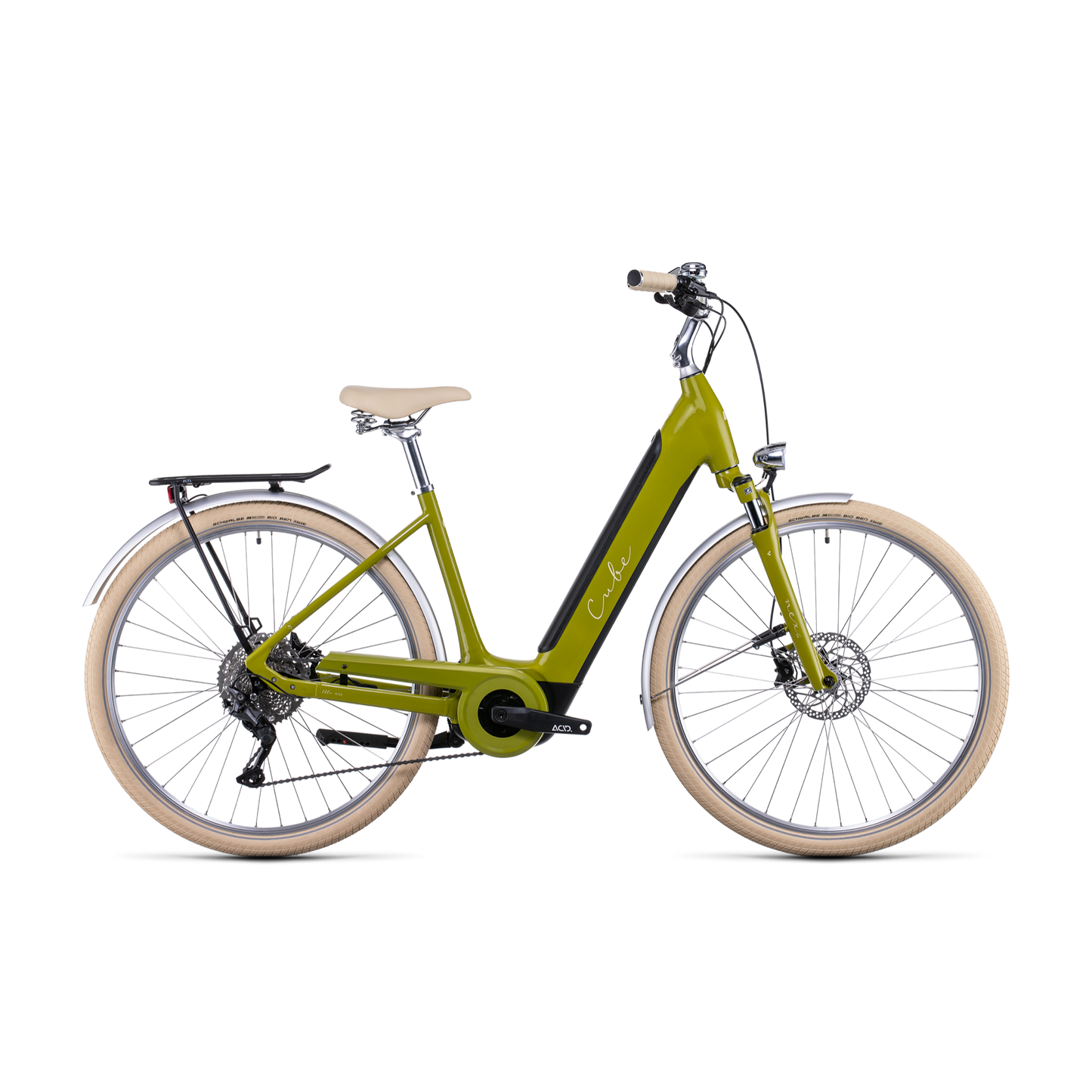 Cube Ella Ride Hybrid 500 EasyEntry Cruiser Bike Avocado Cream