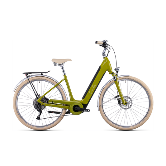 Cube Ella Ride Hybrid 500 EasyEntry Cruiser Bike Avocado Cream