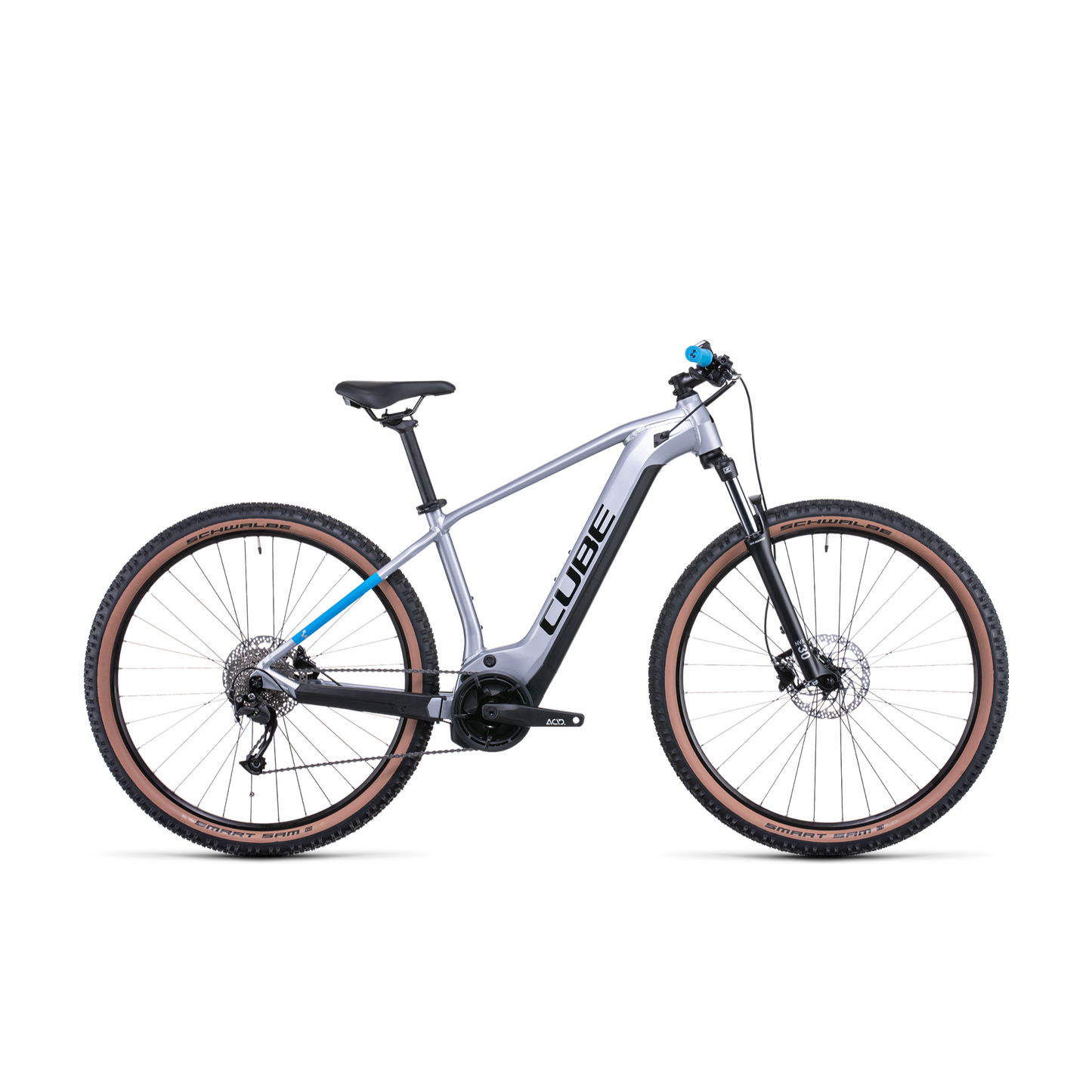 Cube Reaction Hybrid Performance 500 Electric Hardtail Mountain Bike Polar Silver 'n' Blue