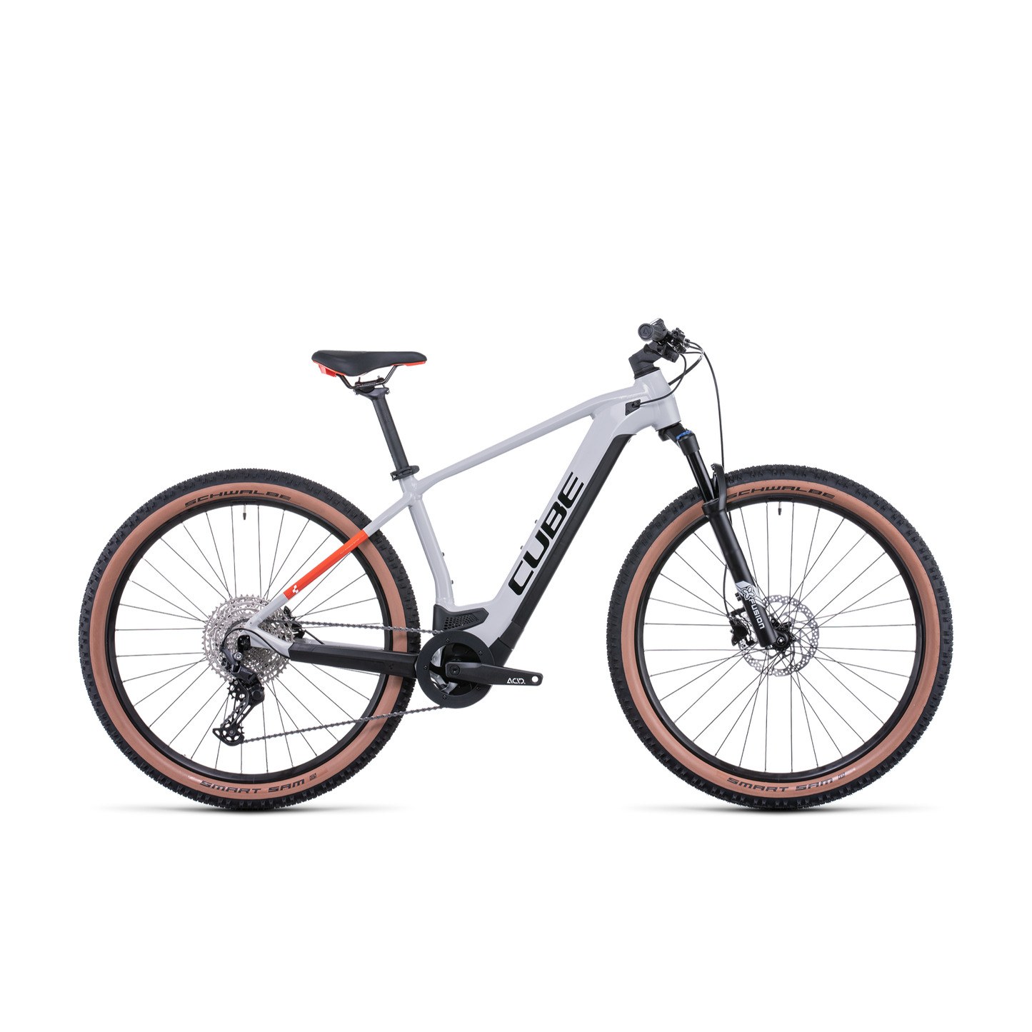 Cube Reaction Hybrid Pro 500 Electric Hardtail Mountain Bike Grey 'n' Red