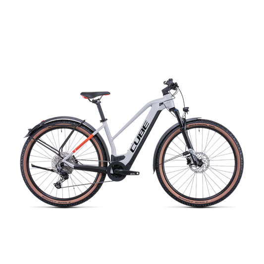 Cube Reaction Hybrid Pro 625 Allroad Trapeze Electric Hardtail Mountain Bike Grey 'n' Red