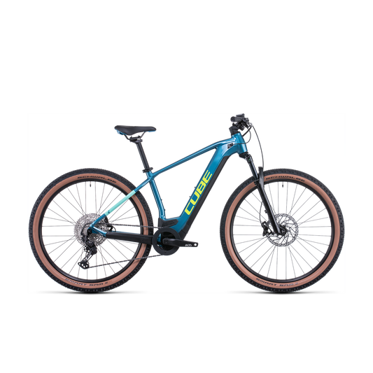 Cube Reaction Hybrid Race 625 Electric Hardtail Mountain Bike Blue 'n' Lime