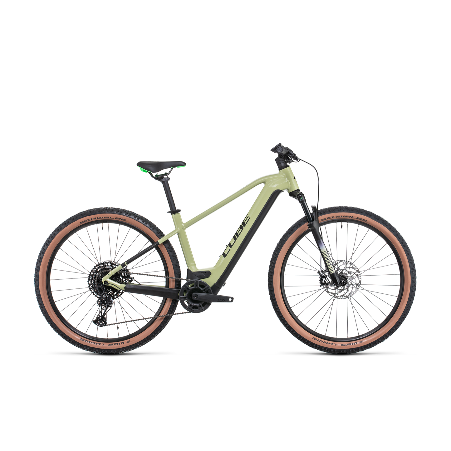 Cube Reaction Hybrid EXC 750 Electric Hardtail Mountain Bike Green 'n' Flash Green