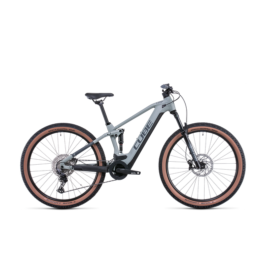Cube Stereo Hybrid 120 Pro 625 Electric Dual Suspension Mountain Bike Lunar Grey