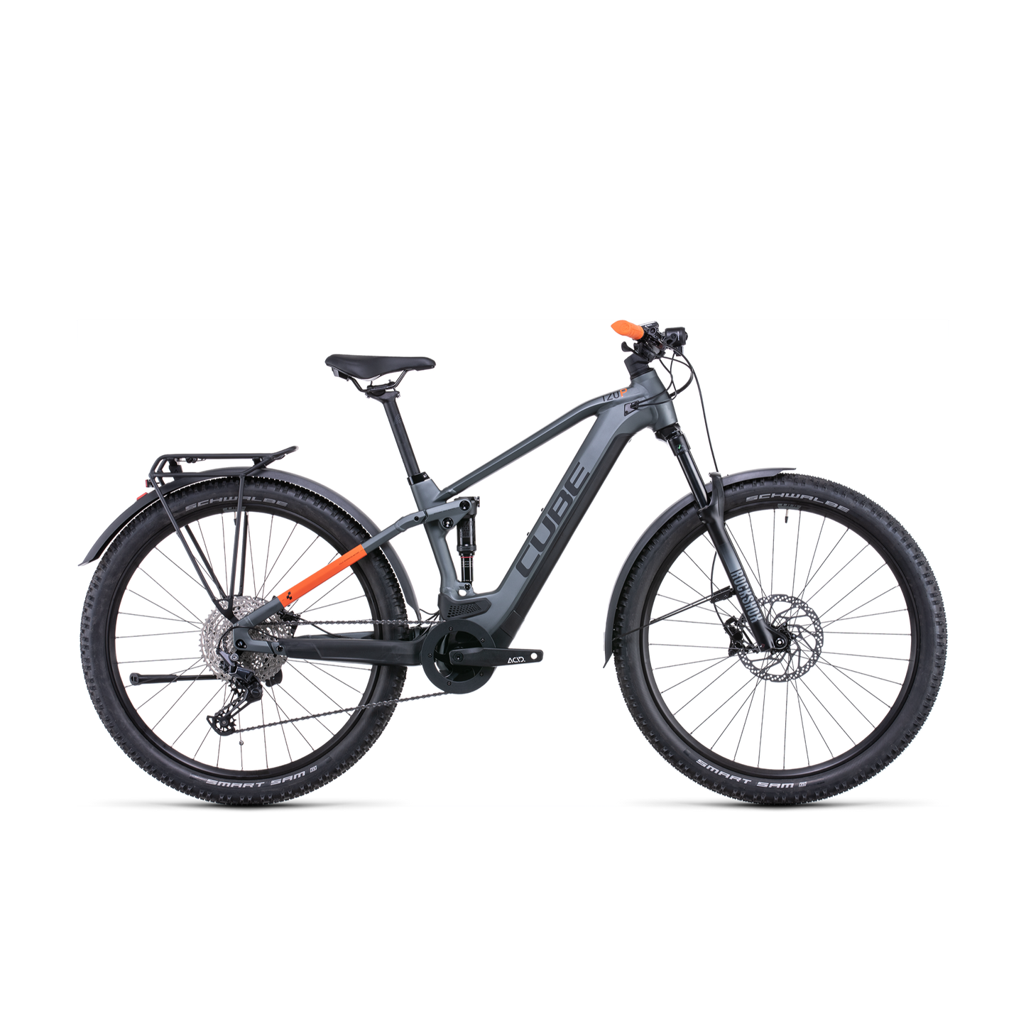 Cube Stereo Hybrid 120 Pro All Road 625 Dual Suspension Mountain Bike Grey 'n' Orange