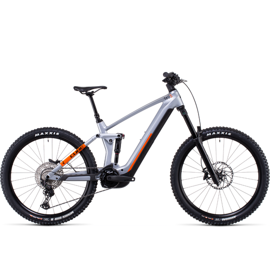 Cube Stereo Hybrid 160 HPC SL 750 27.5 Dual Suspension Electric Mountain Bike Polar Silver 'n' Orange