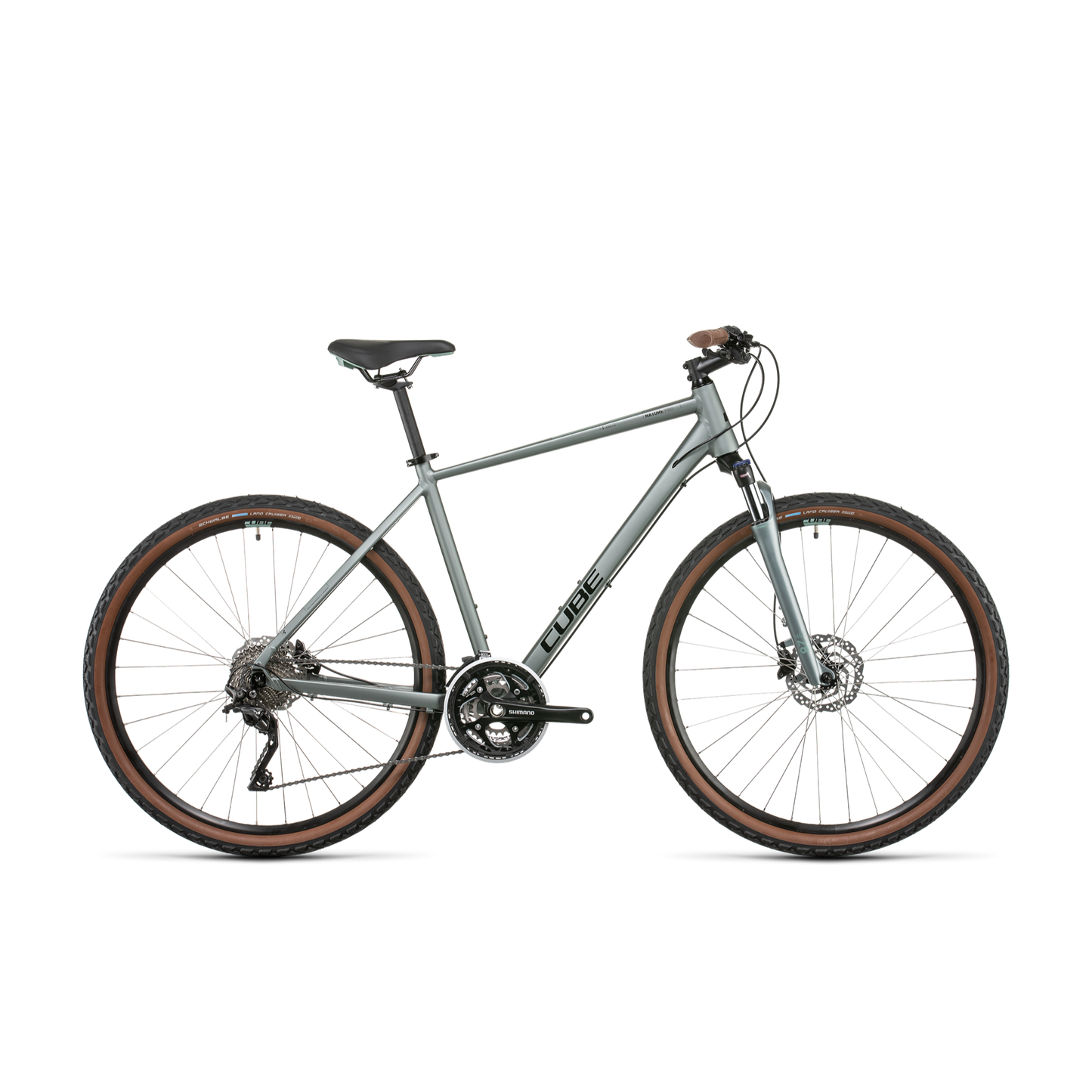 Cube Nature Pro Hybrid Bike Silvergreen Black