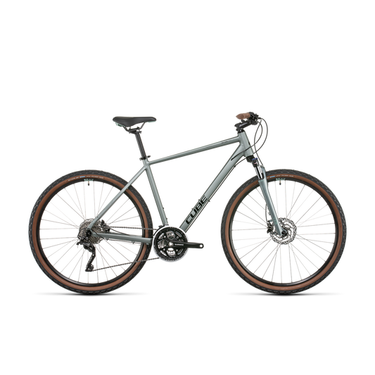 Cube Nature Pro Hybrid Bike Silvergreen Black