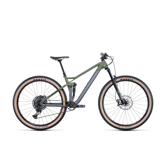 Cube Stereo 120 HPC TM 29'' Dual Suspension Mountain Bike Flashgrey Olive
