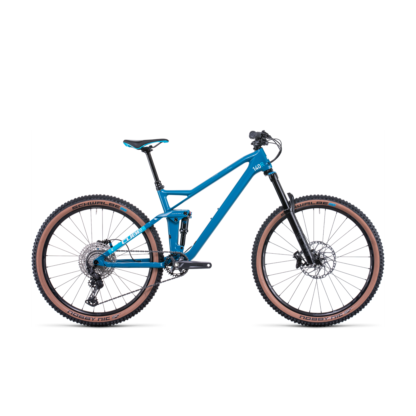 Cube Stereo 140 HPC Race 27.5'' Dual Suspension Mountain Bike Deepblue White