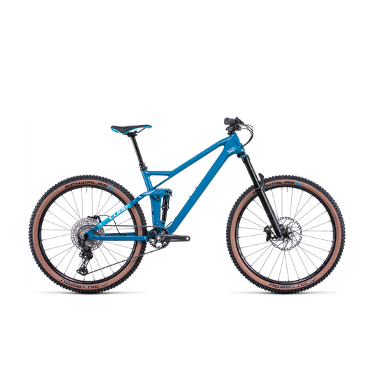 Cube Stereo 140 HPC Race 27.5'' Dual Suspension Mountain Bike Deepblue White