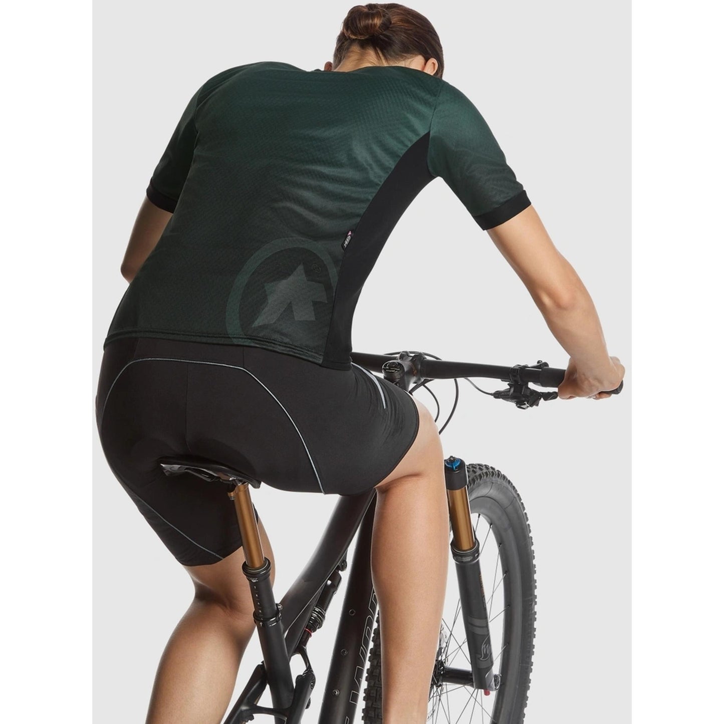 Assos Trail T3 Womens Short Sleeve MTB Jersey Schwarzwald Green