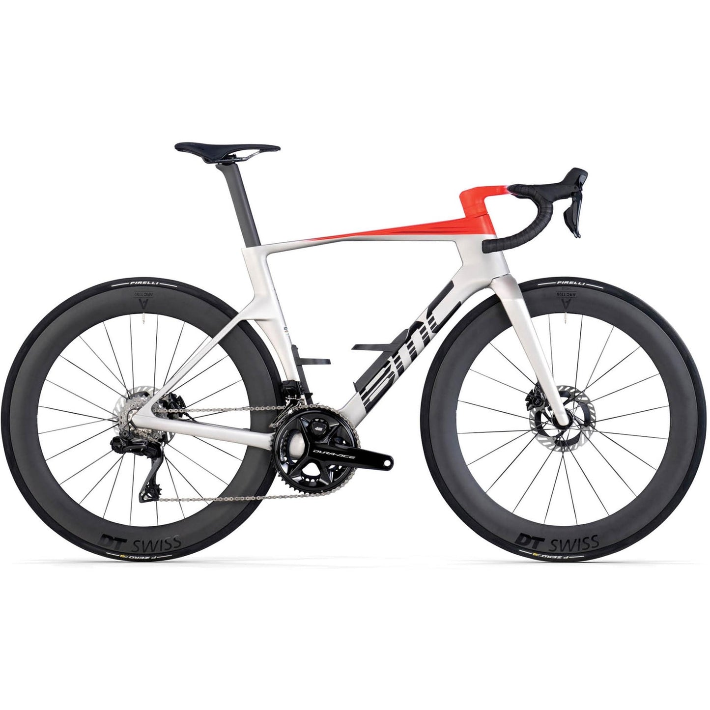 BMC Teammachine R 01 Two Aero Road Bike Arctic Silver/Neon Red