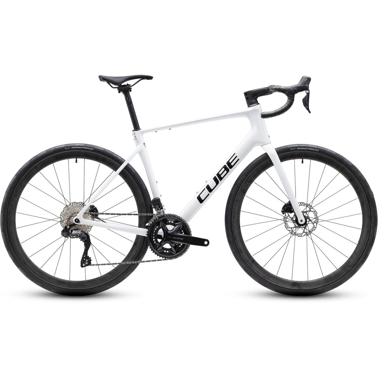 Cube Attain C:62 SLX Road Bike Metallic White'n'Black