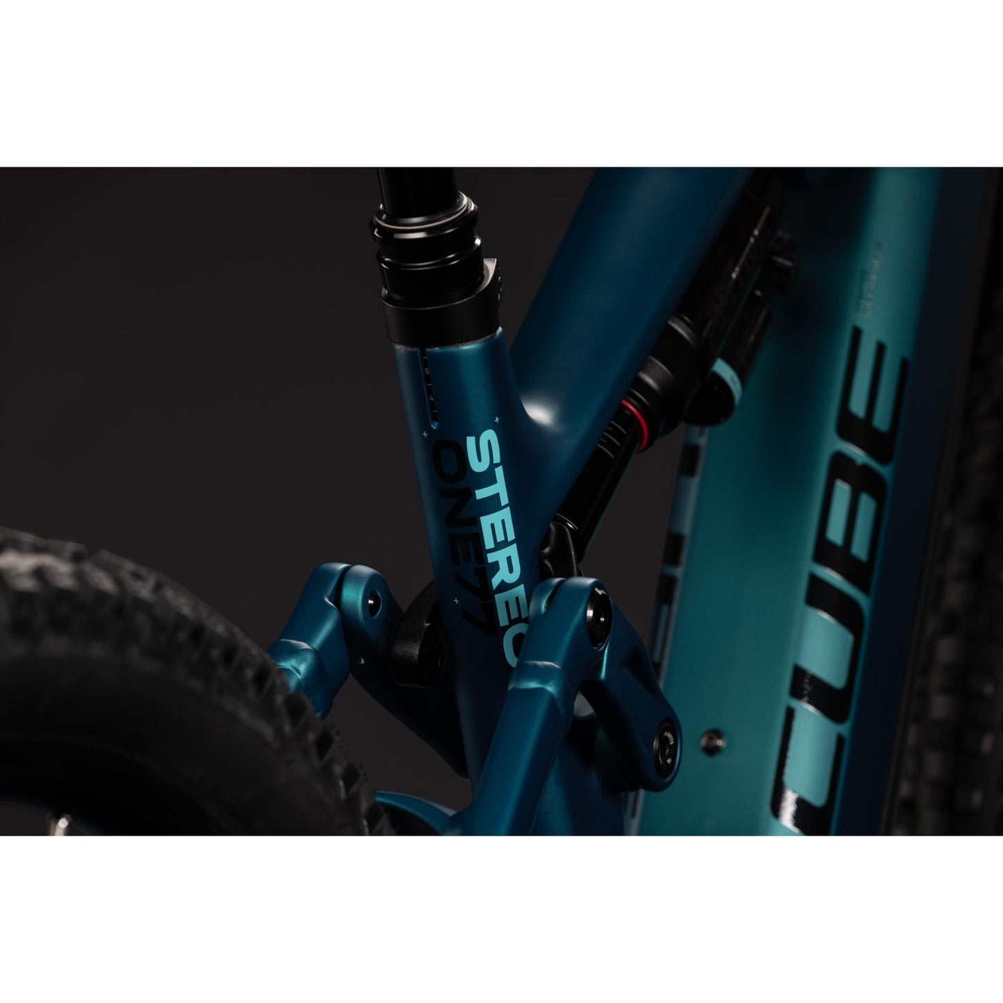 Cube Stereo Hybrid ONE77 HPC Race 800 Electric Enduro Bike Metallic Petrol'n'Black