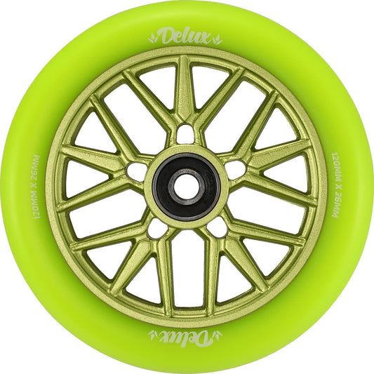 ENVY Delux Scooter Wheel 120mm x 26mm Wheel - Green/Green