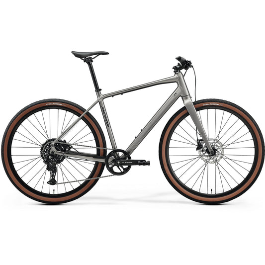 Merida Speeder 100 Flat Bar Road Bike Warm Slate Grey/Black