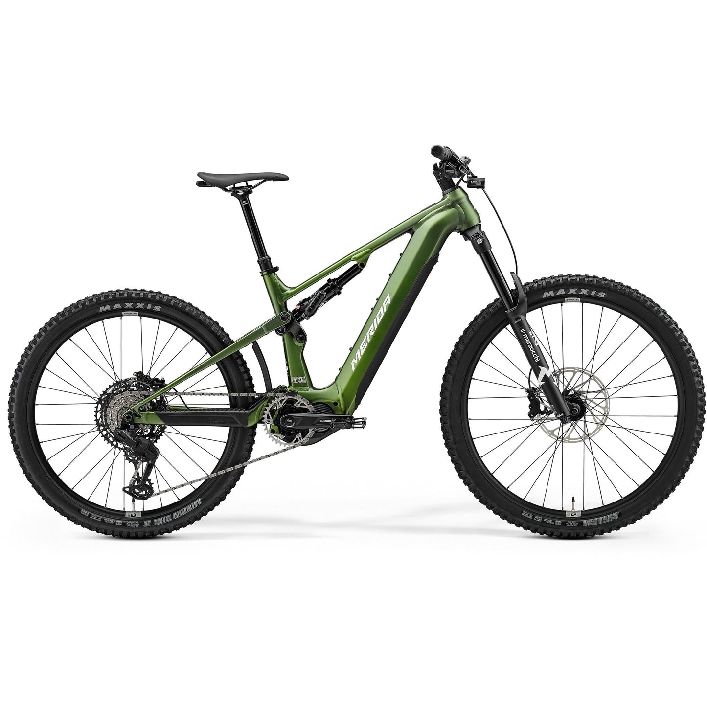 Merida eOne-Sixty 675 Electric Enduro Bike Silk Fog Green/White