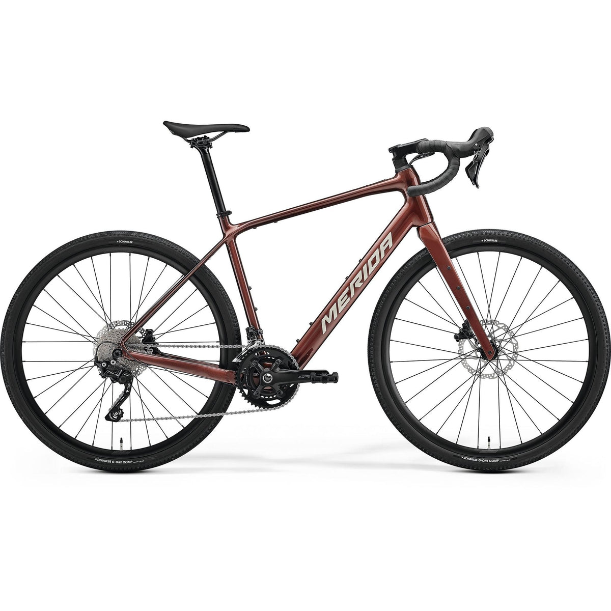 Merida eSilex 400 Electric Gravel Bike Wild Berry/High Cream