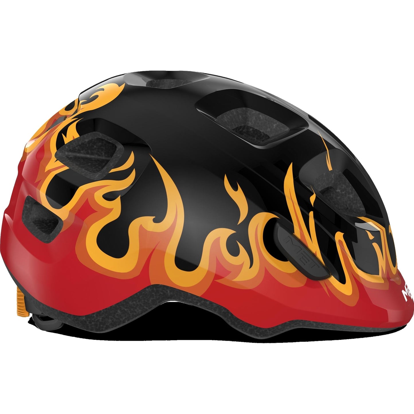 Met Hooray Kids Helmet Black Flame