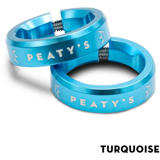 Peaty's Monarch Lock On Grips Lockring Set Turquoise