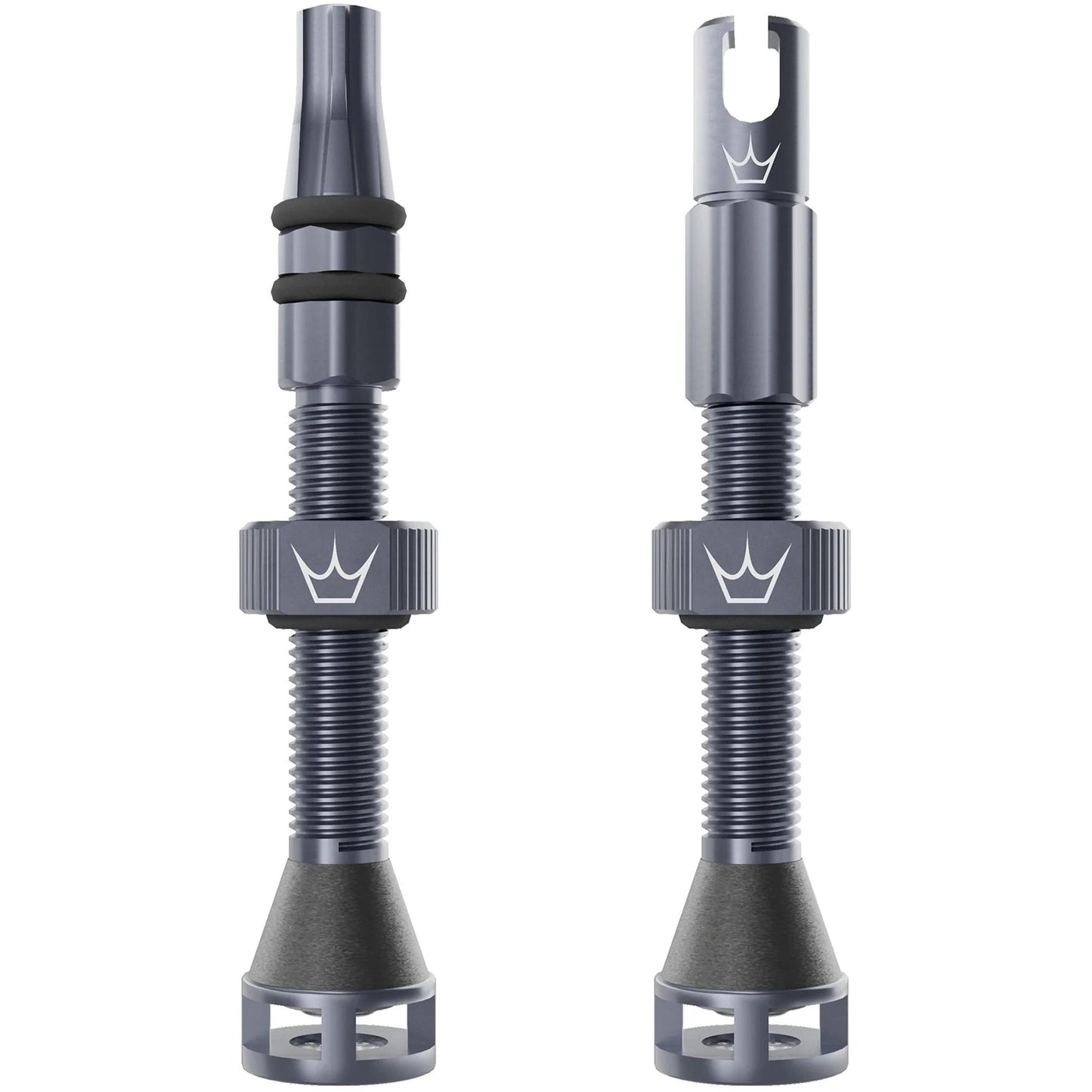 Peatys Holeshot Fast Flow Tubeless Valves (Pair) 42mm - Slate