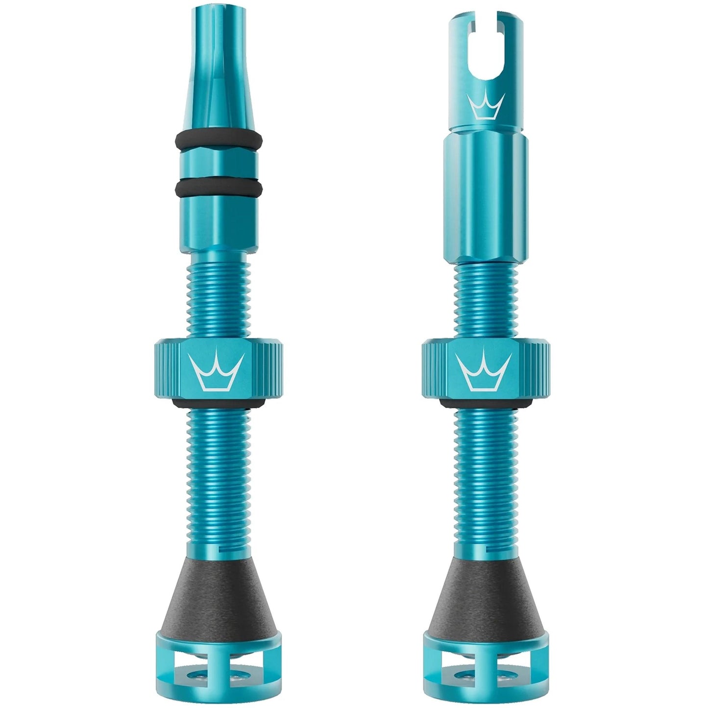 Peatys Holeshot Fast Flow Tubeless Valves (Pair) 42mm - Turquoise