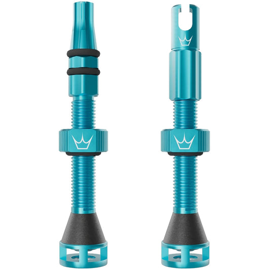 Peatys Holeshot Fast Flow Tubeless Valves (Pair) 42mm - Turquoise