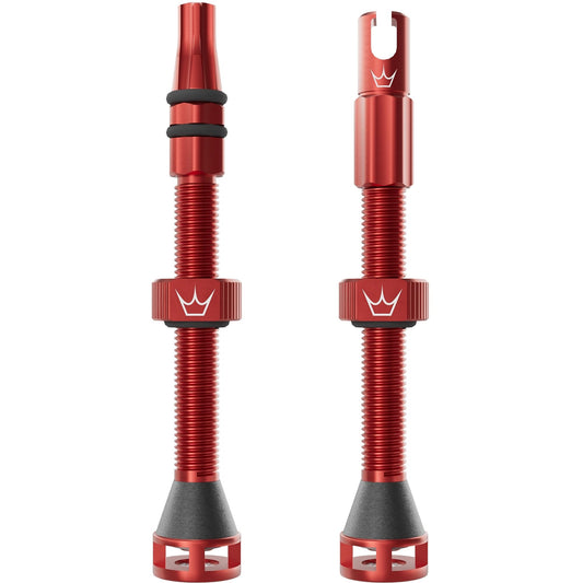 Peatys Holeshot Fast Flow Tubeless Valves (Pair) 60mm - Red