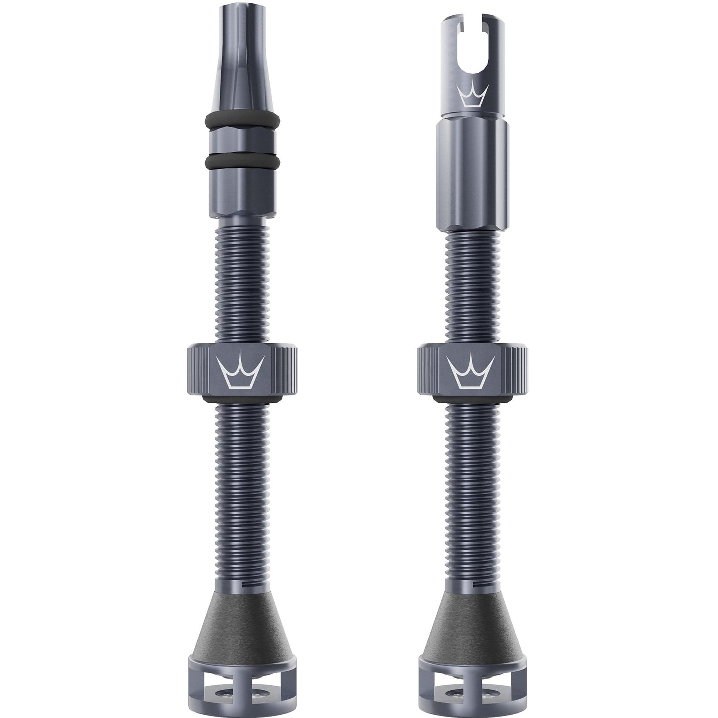 Peatys Holeshot Fast Flow Tubeless Valves (Pair) 60mm - Slate