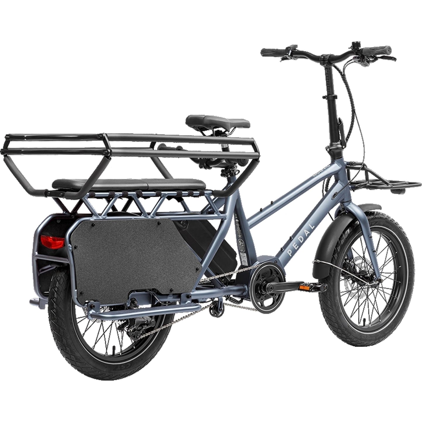 Pedal Nomad Cargo Electric Cargo Bike Blue Metal Grey