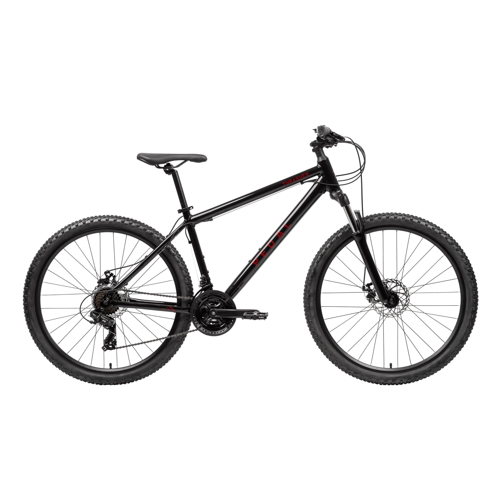 hardtail pedale Pedal Thrasher 4 Hardtail Mountain Bike Gloss Black/Red – Bicycle Centre