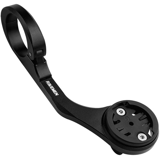 Ravemen AOM02 Alloy Out-Front Computer Mount 31.8mm w/ Go-Pro Adapter (suits Garmin, Wahoo, Bryton)