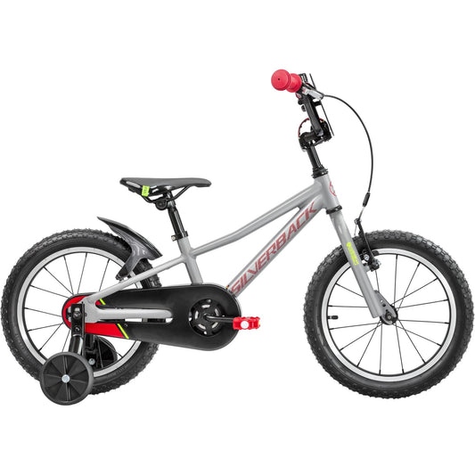 2027 Silverback Skid 16'' Kids Bike Moonwalk Grey