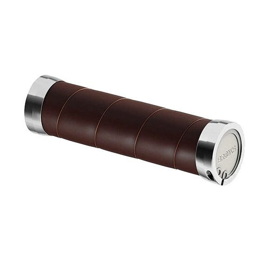 Brooks Slender Leather Grips 130mm Brown