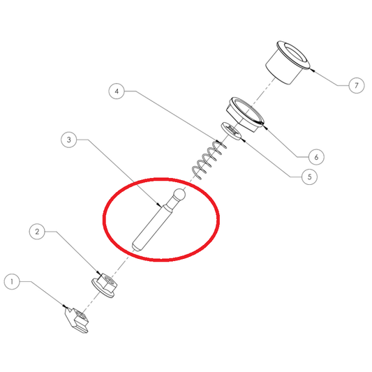 Cube Button Push Bolt M6 Short