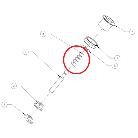 Cube Button Mount Cover Spring Short