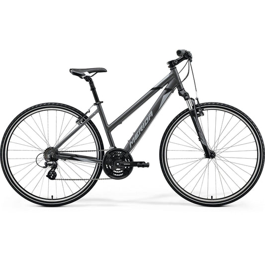 Merida Crossway 10 V Hybrid Bike Silk Anthracite/Grey/Black