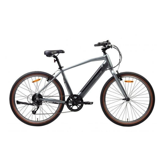 VelectriX Cruiser Electric Hybrid Bike Silver